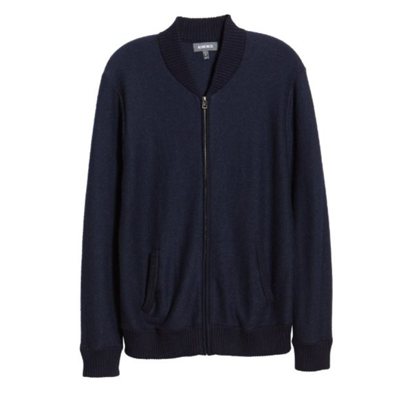 NWOT Bonobos Cotton Cashmere Bomber Sweater $128